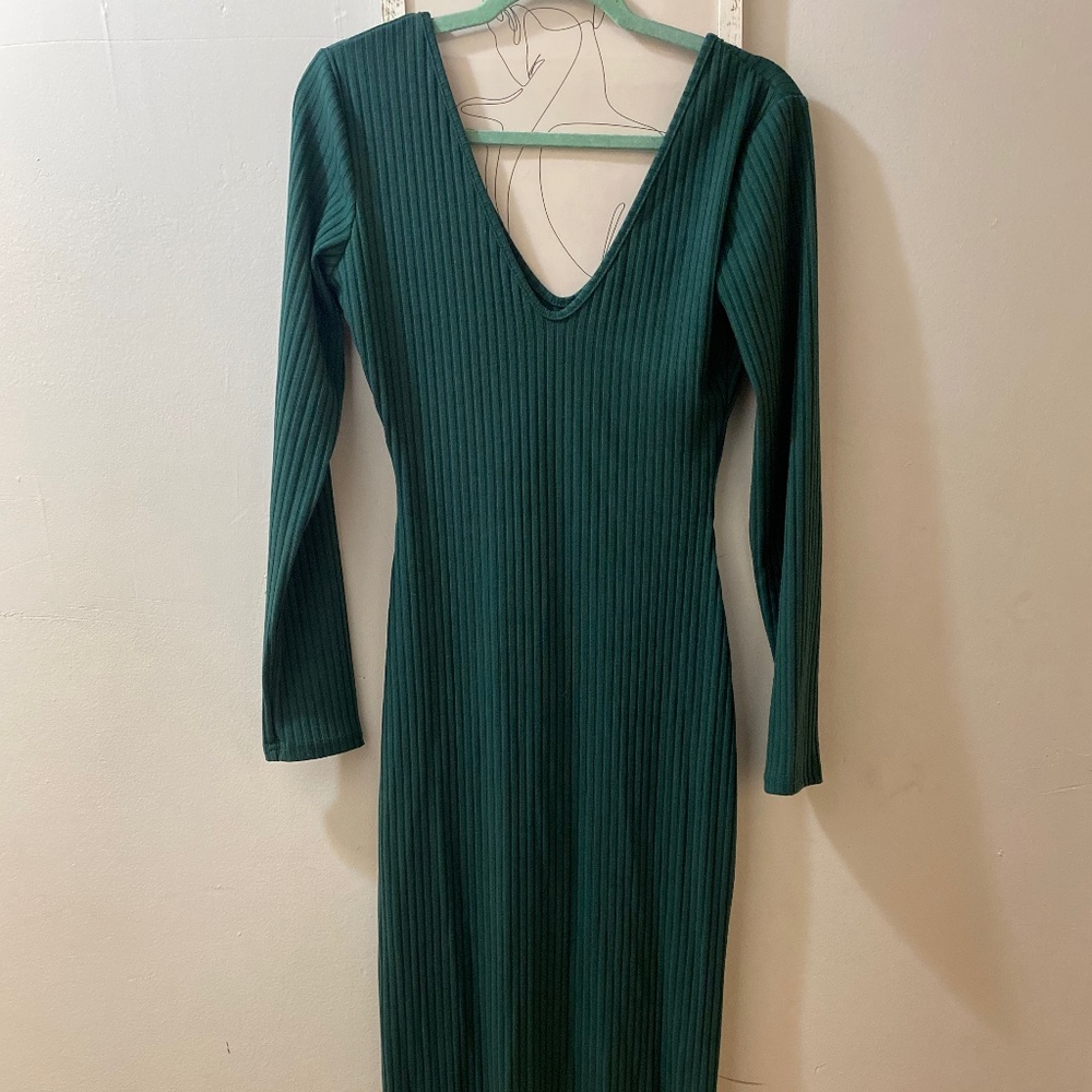 MIDI/long sweater ribbed dress